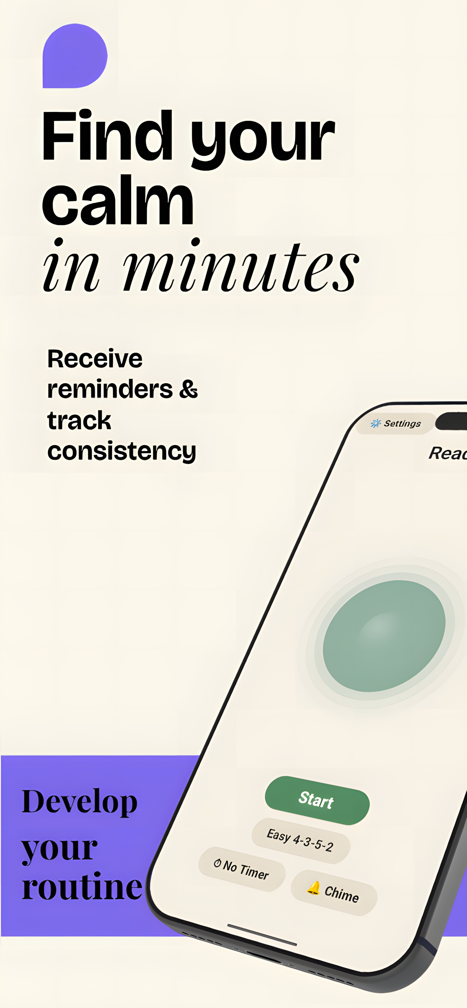 Exhelo app showing the breathing interface